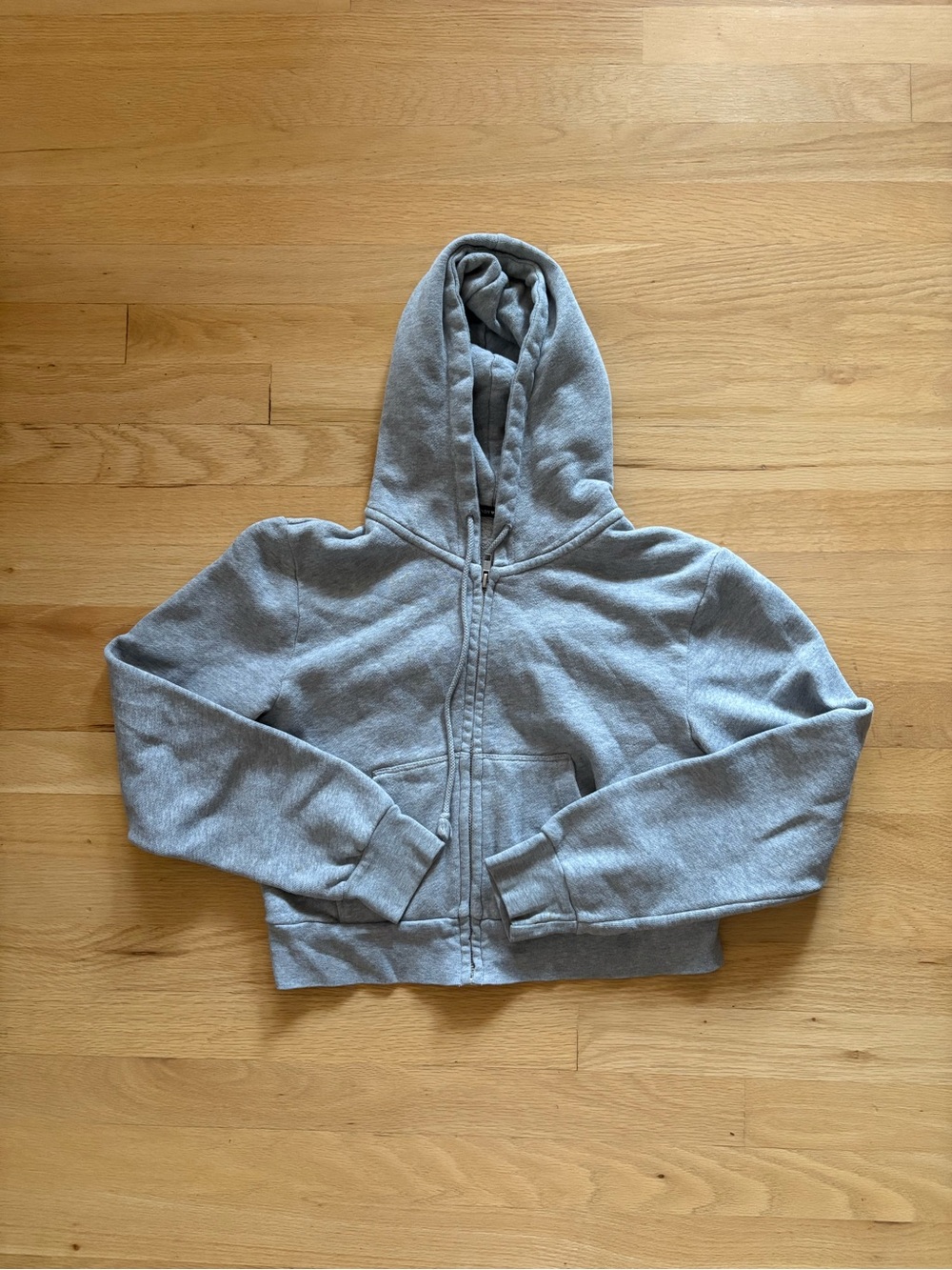Brandy Melville Gray Zip-Up Hoodie Jacket